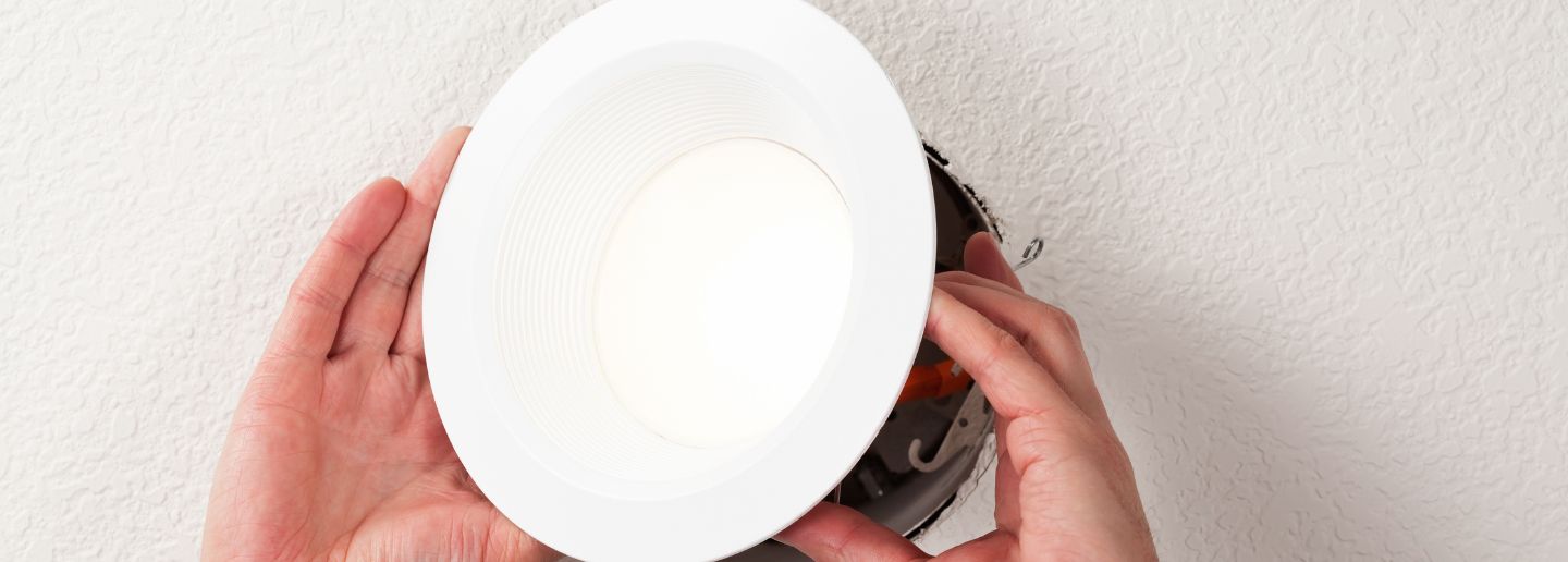 installing led retrofit bulb into ceiling houston tx