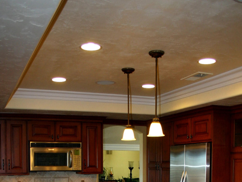 kitchen interiors with new recessed lighting installation houston tx